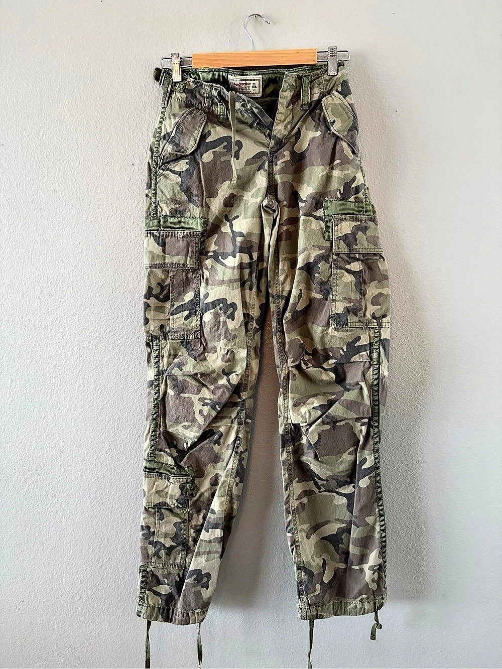 Abercrombie & Fitch Vintage Paratrooper Camo Cargo Pants Green & Brown